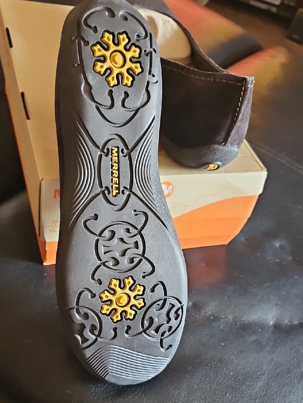 Merrell Women's Dark Brown Suede Slip-On Flats - Picture 3 of 3